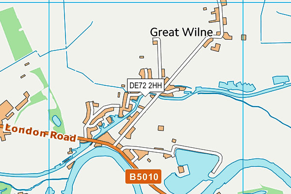 DE72 2HH map - OS VectorMap District (Ordnance Survey)