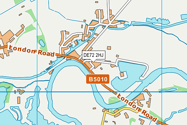 DE72 2HJ map - OS VectorMap District (Ordnance Survey)