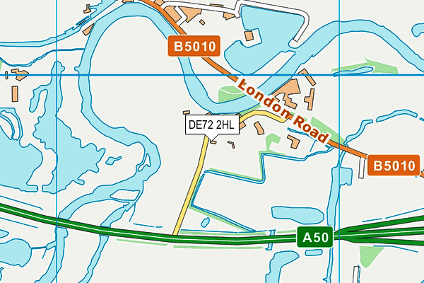 DE72 2HL map - OS VectorMap District (Ordnance Survey)