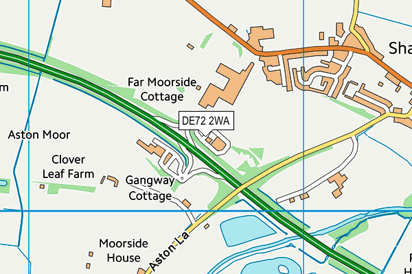 DE72 2WA map - OS VectorMap District (Ordnance Survey)