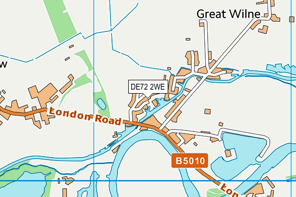 DE72 2WE map - OS VectorMap District (Ordnance Survey)