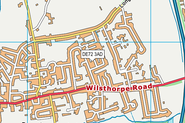 DE72 3AD map - OS VectorMap District (Ordnance Survey)