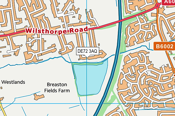 DE72 3AQ map - OS VectorMap District (Ordnance Survey)