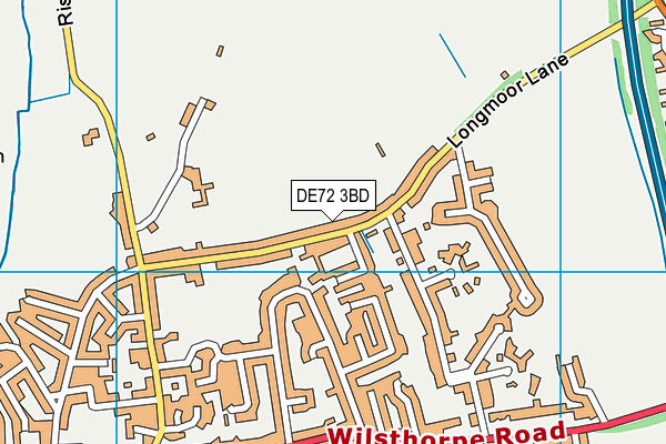 DE72 3BD map - OS VectorMap District (Ordnance Survey)