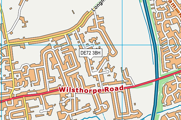 DE72 3BH map - OS VectorMap District (Ordnance Survey)