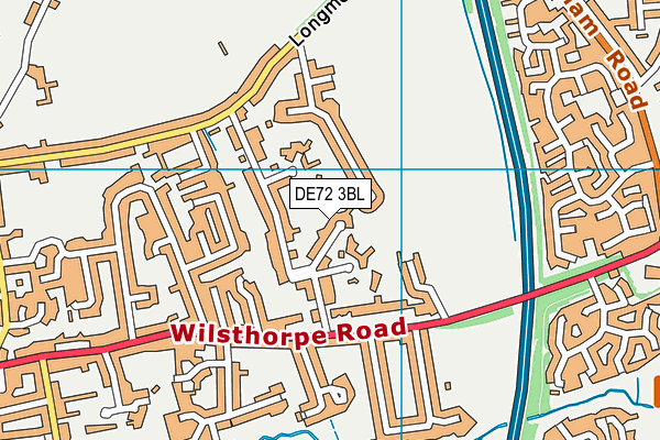 DE72 3BL map - OS VectorMap District (Ordnance Survey)