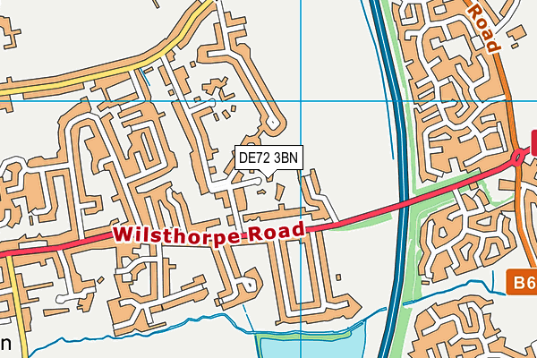 DE72 3BN map - OS VectorMap District (Ordnance Survey)