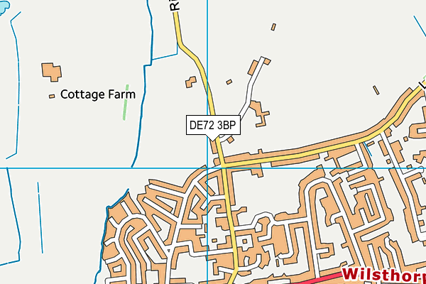 DE72 3BP map - OS VectorMap District (Ordnance Survey)