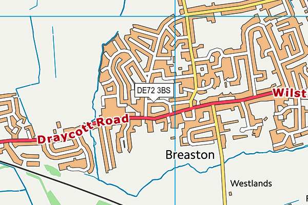 DE72 3BS map - OS VectorMap District (Ordnance Survey)
