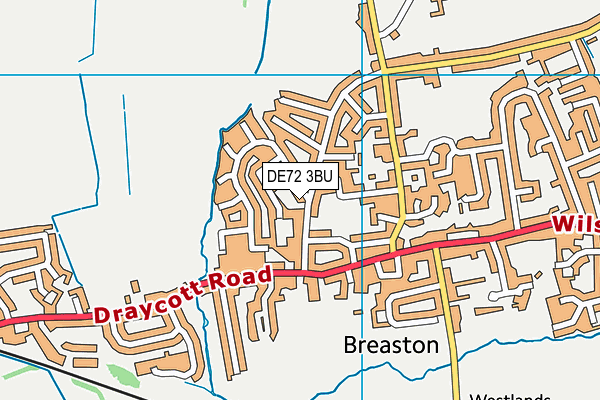 DE72 3BU map - OS VectorMap District (Ordnance Survey)