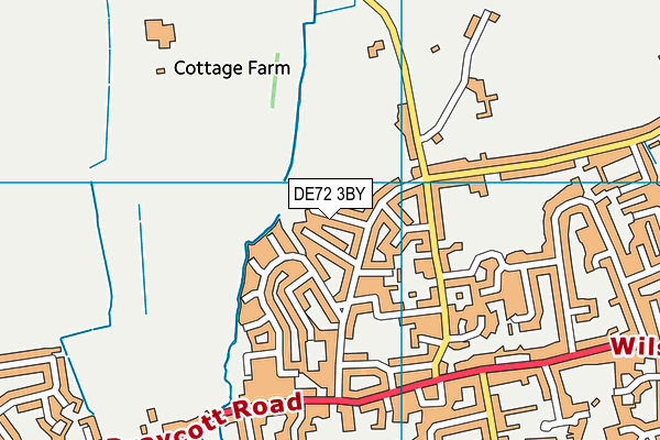 DE72 3BY map - OS VectorMap District (Ordnance Survey)