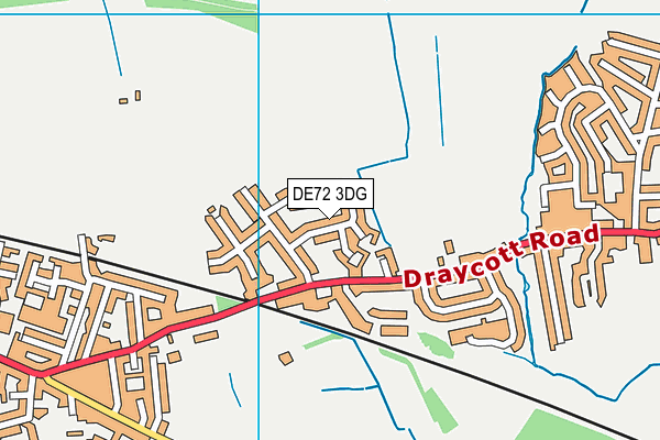 DE72 3DG map - OS VectorMap District (Ordnance Survey)