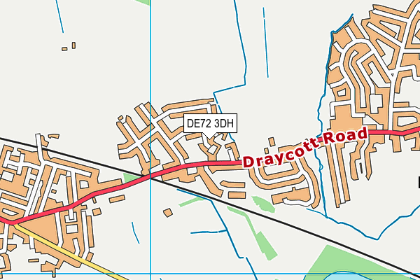 DE72 3DH map - OS VectorMap District (Ordnance Survey)