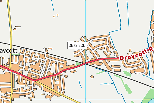 DE72 3DL map - OS VectorMap District (Ordnance Survey)