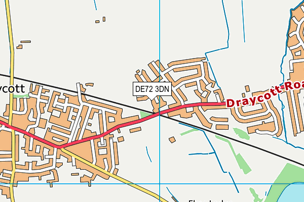 DE72 3DN map - OS VectorMap District (Ordnance Survey)