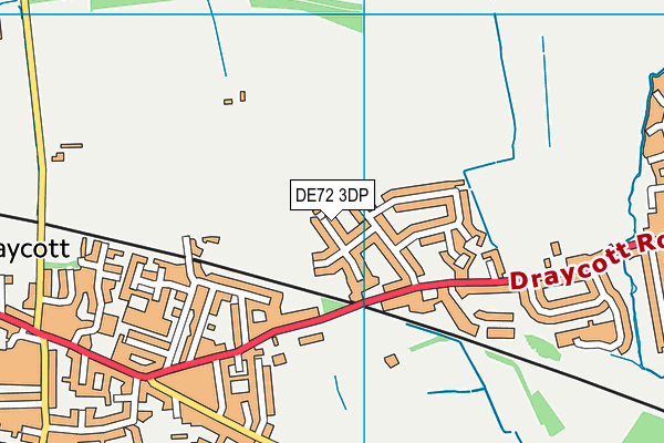 DE72 3DP map - OS VectorMap District (Ordnance Survey)