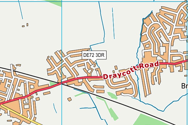 DE72 3DR map - OS VectorMap District (Ordnance Survey)