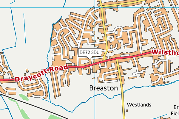 DE72 3DU map - OS VectorMap District (Ordnance Survey)