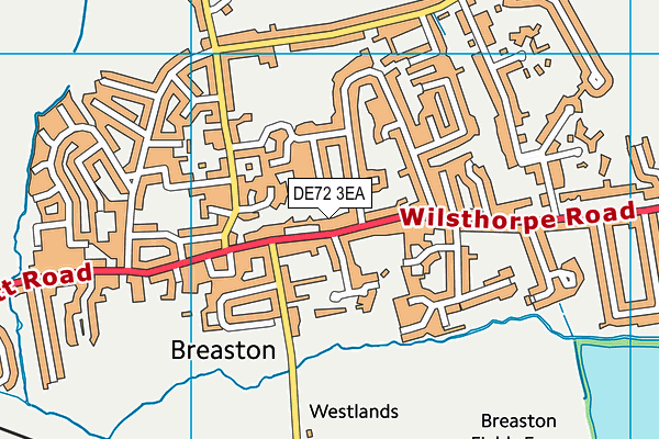 DE72 3EA map - OS VectorMap District (Ordnance Survey)