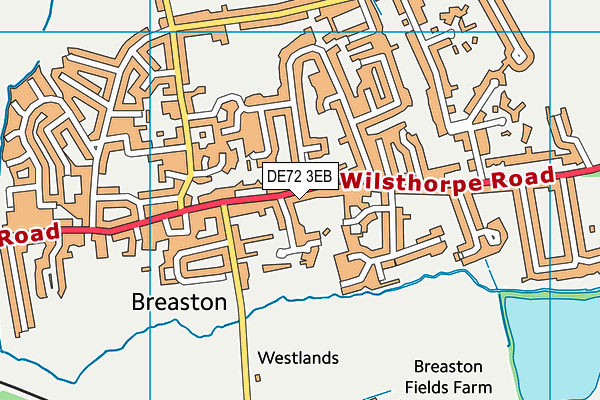 DE72 3EB map - OS VectorMap District (Ordnance Survey)