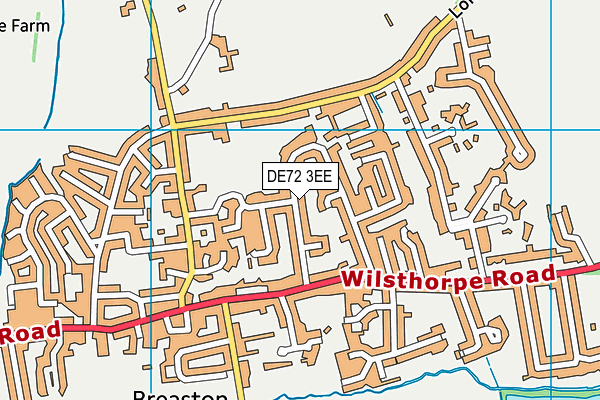 DE72 3EE map - OS VectorMap District (Ordnance Survey)