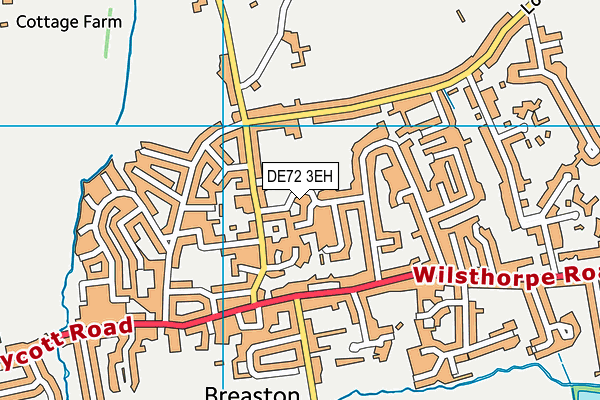 DE72 3EH map - OS VectorMap District (Ordnance Survey)