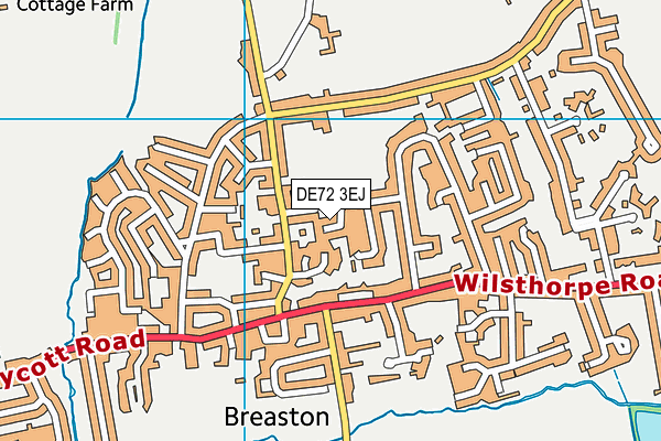 DE72 3EJ map - OS VectorMap District (Ordnance Survey)