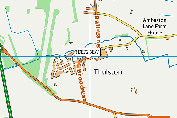 DE72 3EW map - OS VectorMap District (Ordnance Survey)