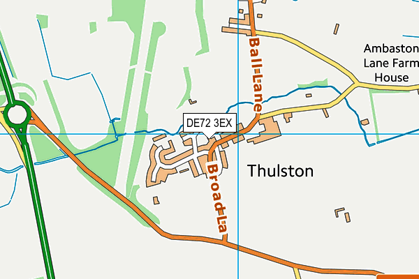 DE72 3EX map - OS VectorMap District (Ordnance Survey)