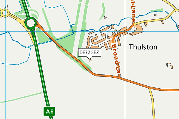 DE72 3EZ map - OS VectorMap District (Ordnance Survey)