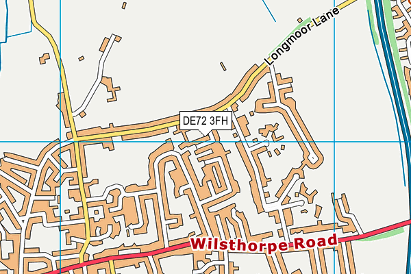 DE72 3FH map - OS VectorMap District (Ordnance Survey)