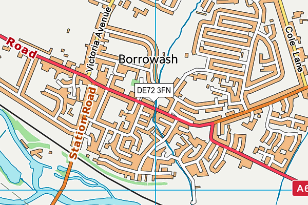 DE72 3FN map - OS VectorMap District (Ordnance Survey)