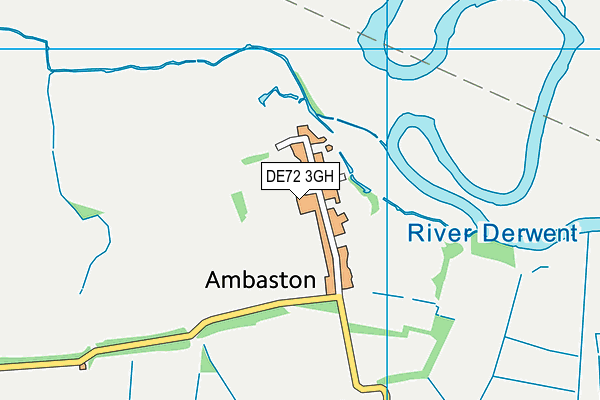 DE72 3GH map - OS VectorMap District (Ordnance Survey)