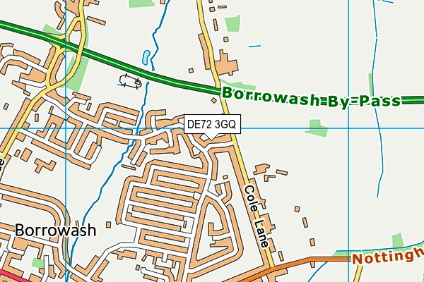 DE72 3GQ map - OS VectorMap District (Ordnance Survey)