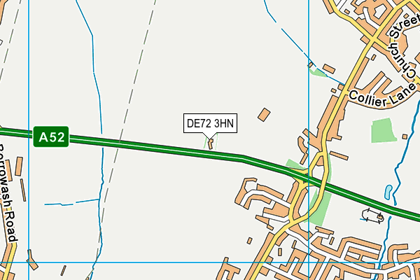 DE72 3HN map - OS VectorMap District (Ordnance Survey)