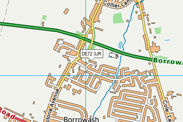 DE72 3JR map - OS VectorMap District (Ordnance Survey)