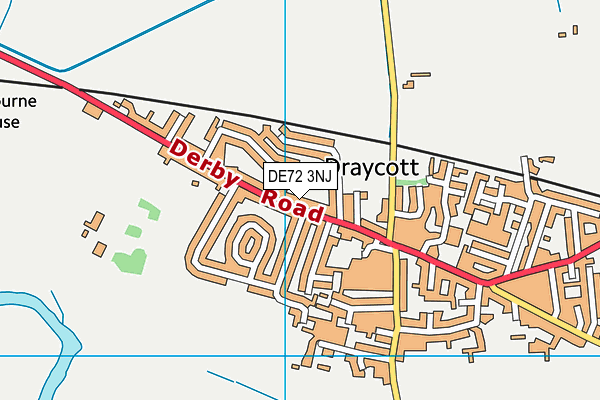 DE72 3NJ map - OS VectorMap District (Ordnance Survey)