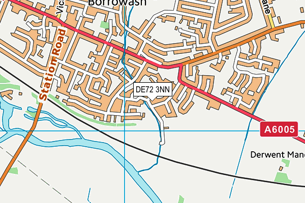 Derwent Meadows map (DE72 3NN) - OS VectorMap District (Ordnance Survey)