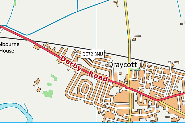 DE72 3NU map - OS VectorMap District (Ordnance Survey)