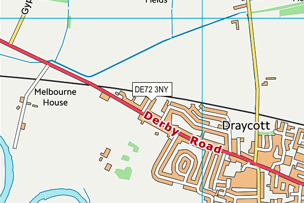 DE72 3NY map - OS VectorMap District (Ordnance Survey)