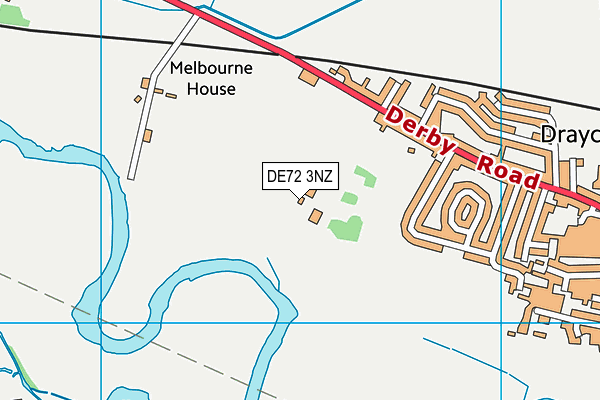 DE72 3NZ map - OS VectorMap District (Ordnance Survey)