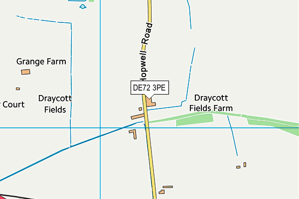 DE72 3PE map - OS VectorMap District (Ordnance Survey)