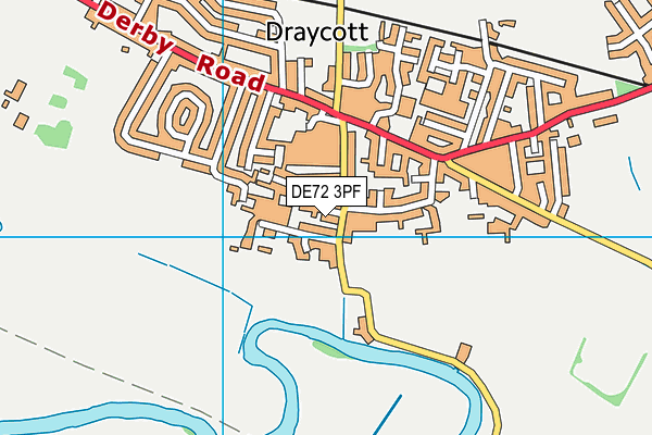 DE72 3PF map - OS VectorMap District (Ordnance Survey)
