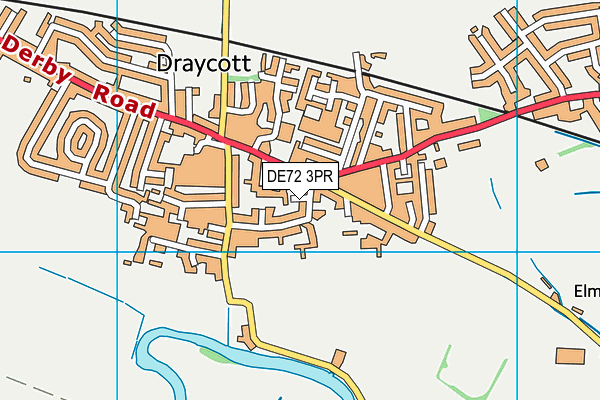 DE72 3PR map - OS VectorMap District (Ordnance Survey)