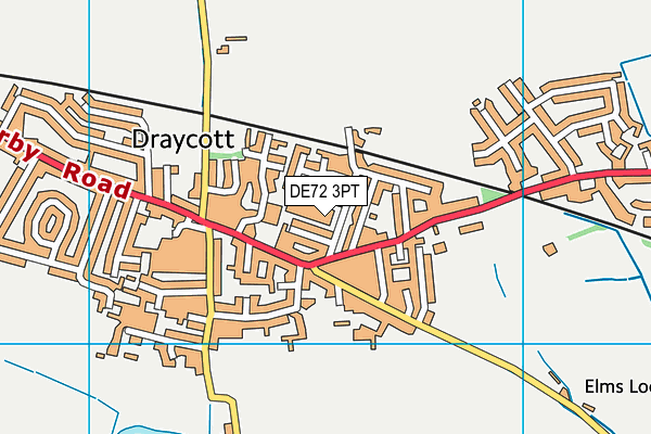 DE72 3PT map - OS VectorMap District (Ordnance Survey)