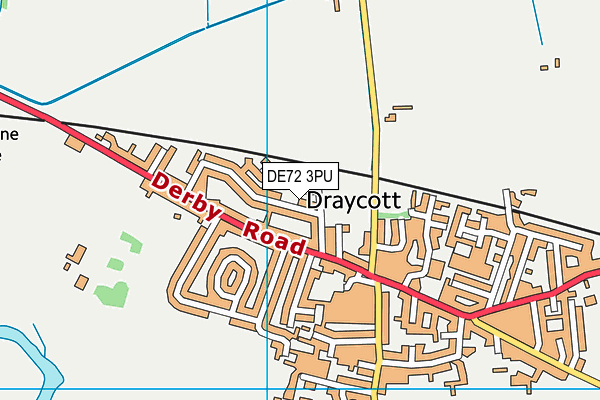 DE72 3PU map - OS VectorMap District (Ordnance Survey)