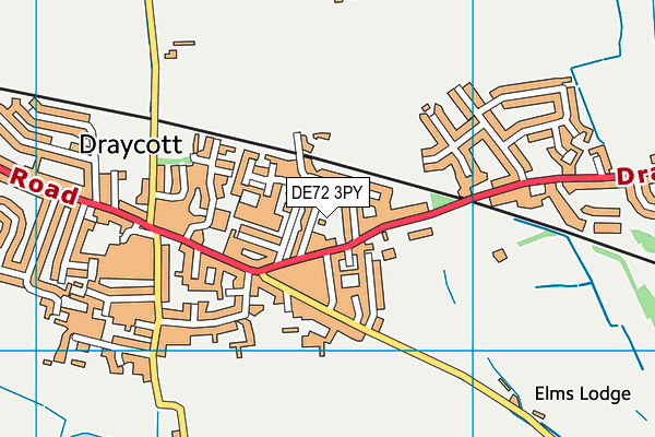 DE72 3PY map - OS VectorMap District (Ordnance Survey)