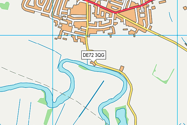 DE72 3QG map - OS VectorMap District (Ordnance Survey)