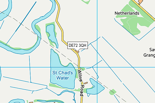 DE72 3QH map - OS VectorMap District (Ordnance Survey)