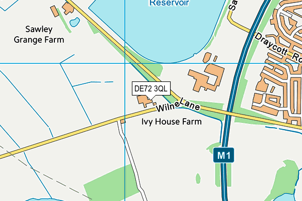 DE72 3QL map - OS VectorMap District (Ordnance Survey)